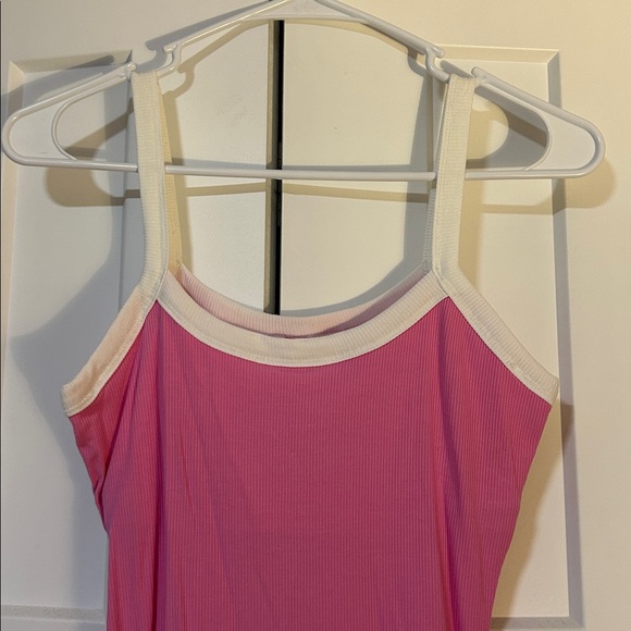 SKIMS NWT Soft Scoop Ringer Lounge Onesie size small pink - Picture 6 of 7